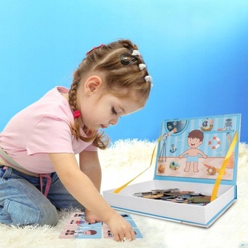МАГНИТНЫЙ ПАЗЛ ПЛАТЬЕ ПАЗЛ ОДЕЖДА ДЛЯ МАЛЬЧИКА В КНИГЕ