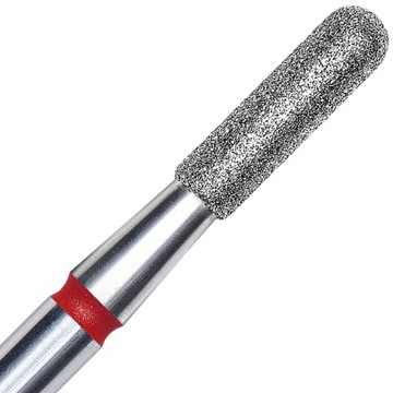 Staleks Frez Diamentowy Walec Zaokrąglony Czerwony 2,3/8 mm FA30R023/8