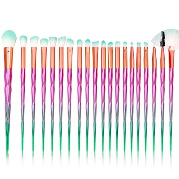 КИСТИ КИСТИ ДЛЯ МАКИЯЖА 20 ШТ. СМЕШАННЫЕ ЦВЕТА