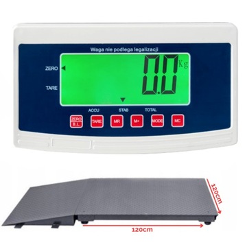 WAGA PLATFORMOWA NAJAZDOWA 1,5t 1,2x1,2 200g do BIGBAG 1500kg ELEKTRONICZNA