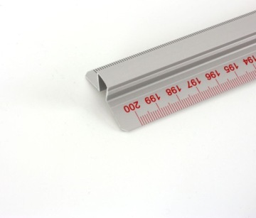 Линейка Leniar 2 шкалы 200 см металлическая