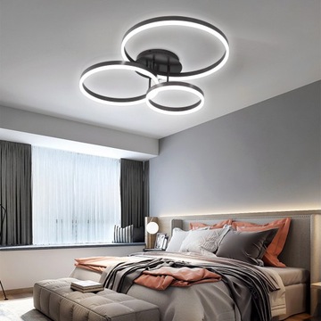 ПОТОЛОЧНЫЙ СВЕТИЛЬНИК КОЛЬЦО ПЛАФОН 80СМ LED 112ВТ-3КОЛЬЦА