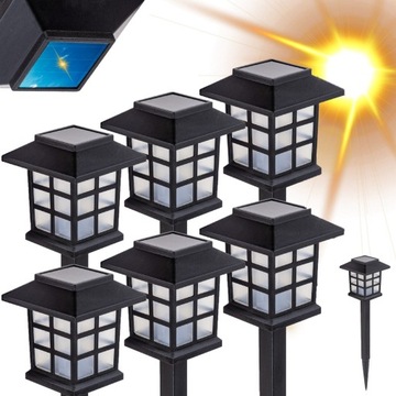 СОЛНЕЧНАЯ ЛАМПА СОЛНЕЧНЫЕ ЛАМПЫ ДЛЯ САДА САДОВЫЙ ДАТЧИК СНЯТЫЙ LED 6 шт.