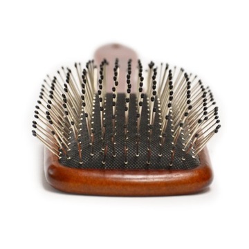 ПЛОСКАЯ деревянная щетка для распутывания волос с шариками Paddle Brush.