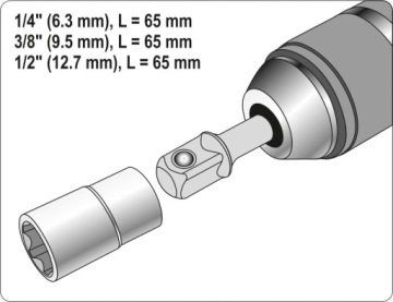 ПЕРЕХОДНИК SDS PLUS ДЛЯ НАСАДОК 1/4