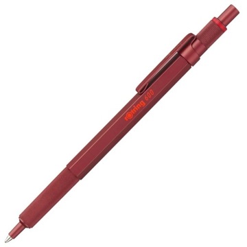 Długopis rOtring 600 Czarny Tusz Czerwona Obudowa