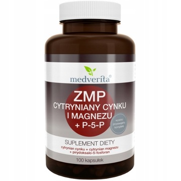 ZMP CYTRYNIANY CYNK MAGNEZ + P-5-P B6 ZMB ZMA 100k