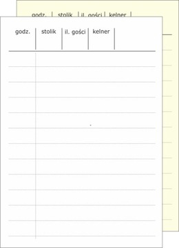 Notes/bloczek kelnerski A7 samokopiujący 1+1