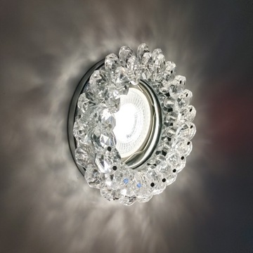 GU10 серебряный стеклянный галогенный потолочный светильник