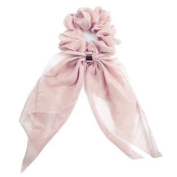 GUMKA DO WŁOSÓW kokarda APASZKA scrunchies PUDROWA