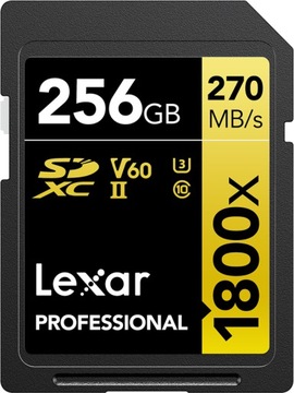 Karta pamięci Lexar SDXC 256GB 1800x UHS-II V60