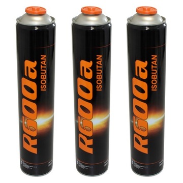 3x IZOBUTAN r600a GAZ Czynnik Chłodniczy 420g