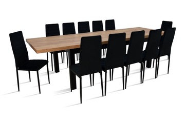 Krzesła welur + stół rozkładany 100x200 drewniany