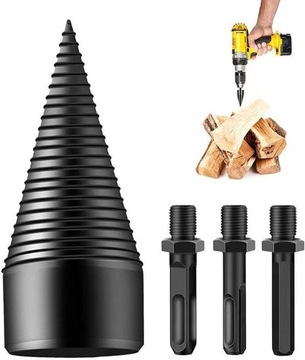 ВИНТ ДЛЯ РАСКОЛИВАНИЯ ДЕРЕВА СПИРАЛЬНАЯ СВЕРЛА 42мм 4 шт.