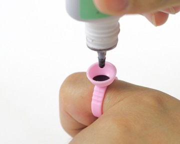 Кольцо пигментное клеевое, розовое, маленькое, 100 шт.