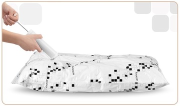 Вакуумные пакеты для постельного белья, одежды, толще 30%, 12 шт., НАБОР С МАКСИ-НАСОСОМ