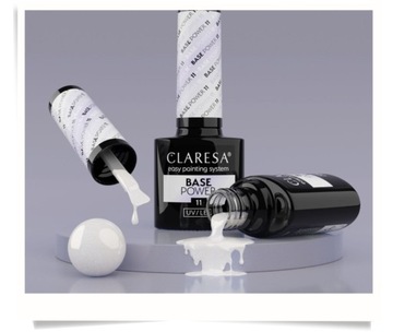 CLARESA POWER BASE БЕЗКИСЛОТНАЯ БАЗА С БЛЕСКОМ ДЛЯ ГУБ ЭФФЕКТ 3+1 СИЯНИЕ НОГТЕЙ