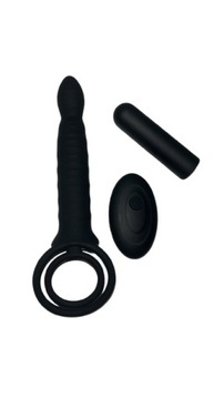 2w1 pierścień na penisa i jądra + dildo penetracja partnera anal wibracje
