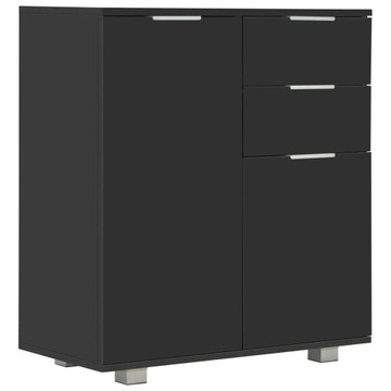Komoda vidaXL 71 x 35 x 76cm czarny połysk