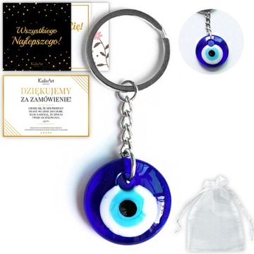 BRELOK DO KLUCZY OKO PROROKA BRELOCZEK Z OKIEM AMULET NA SZCZĘŚCIE OCHRONNY