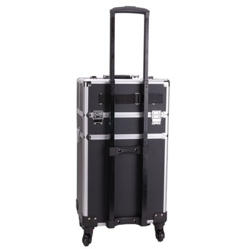 Косметичка, лак, лампа, XXXL 4-в-1, большой кейс, чемодан на колесах