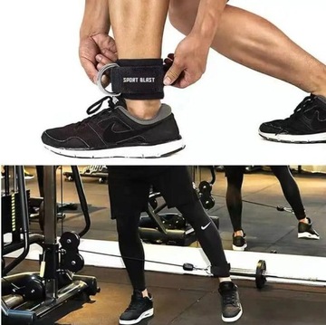 Тканевая тренировочная лента с держателем лодыжки для многоцелевых блоков.
