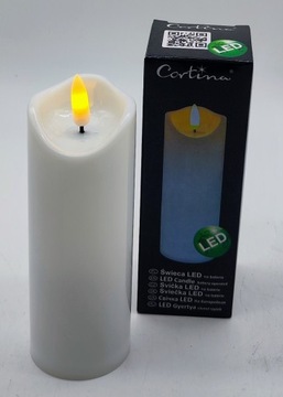 ŚWIECA WOSK / 2-20 WAX WASKA ŚREDNIA WHITE /1 sz