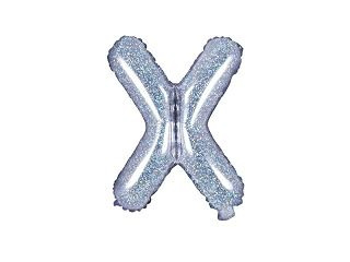 Balon foliowy Litera ''X'', 35cm, holograficzny FB2H-X-018
