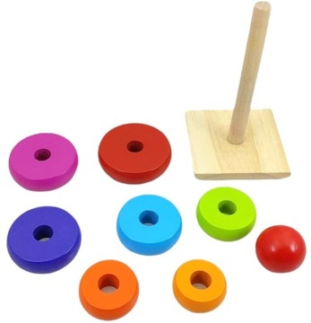 ДЕРЕВЯННАЯ ПИРАМИДА СОРТИРОВКА ОБРАЗОВАТЕЛЬНАЯ БАШНЯ