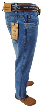 SPODNIE MĘSKIE JEANSOWE JASNE PROSTE S2150 W38 L30 PAS: 94-98 CM