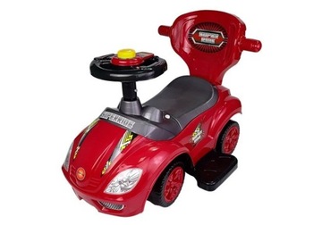 Mega Car 3in1 Red Ride-On с толкателем