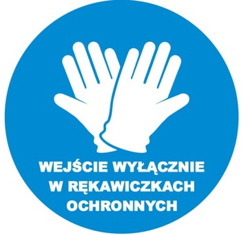 NAKLEJKA NA PODŁOGĘ 30 cm W RĘKAWICZKACH