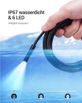 Depstech WiFi инспекционная камера эндоскопический зонд 8,4 мм 3,5 м камера IP67