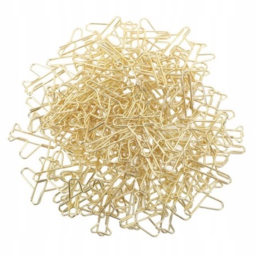 КРЕАТИВНЫЕ СКРЕПКИ В ВИДЕ САМОЛЕТА, ЗОЛОТО, 100 ШТ.