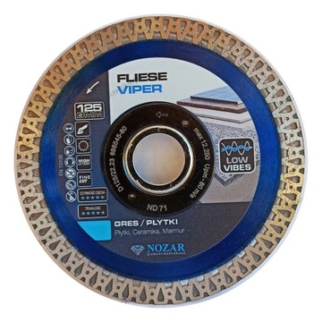 NOZAR Fliese VIPER - Tarcza do gresu ceramiki 125