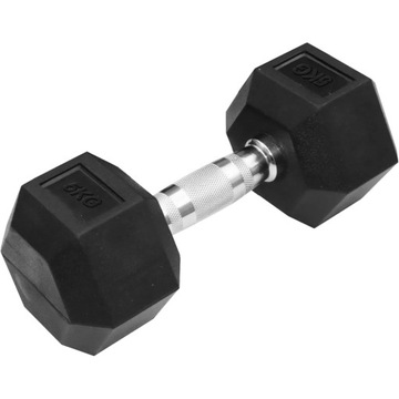 Hantla stała gumowana HEX 5kg