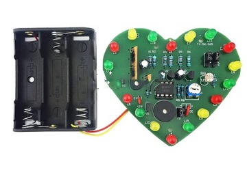 Набор «Разноцветное сердце» из 18 светодиодов с мелодией «Сделай сам»