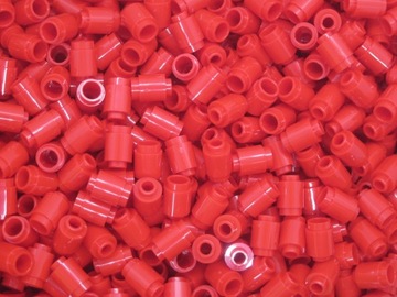 LEGO Klocek okrągły 1x1 czerwony 3062b 20 szt