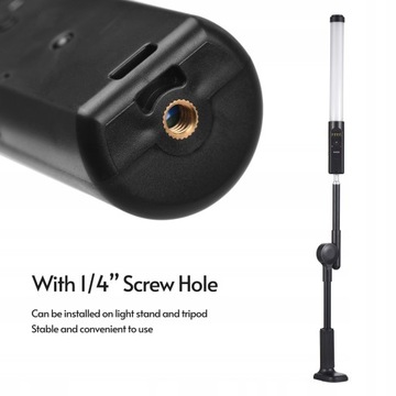 Ручная люминесцентная лампа RGB с настольным зажимом.