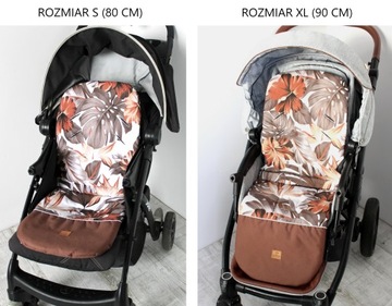 Wkładka do wózka spacerowego wkład do spacerówki brąz Robin XXL 100 cm