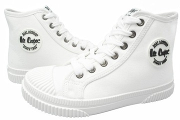 Buty Trampki damskie Lee Cooper tenisówki wysokie białe lekkie sportowe 40