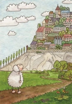 POCZTÓWKA Z KOLOROWANKĄ - NIE ZAWALI SIĘ DOM