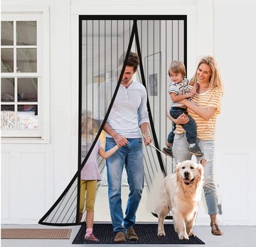 МОСКИТНАЯ СЕТКА для дверей ОЧЕНЬ ПРОЧНАЯ 80/90/100 x 210/220см