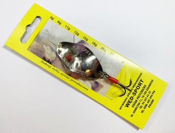 Błystka wahadłowa KARLINKA kołobrzeska Przychoćko K3 12g srebro, pamiątkowa