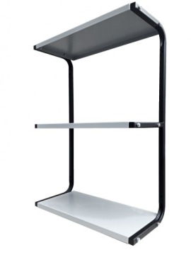 Kovová nástěnná police délka 55 cm PG3MCS trojitá dílna loft garáž