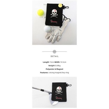 2 портативных удобных полотенца с мячом для гольфа