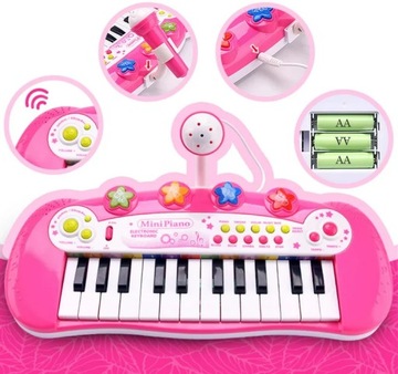 ИНТЕРАКТИВНОЕ ФОРТЕПИАНО-ОРГАН С МИКРОФОНОМ СВЕТОВЫЕ МЕЛОДИИ