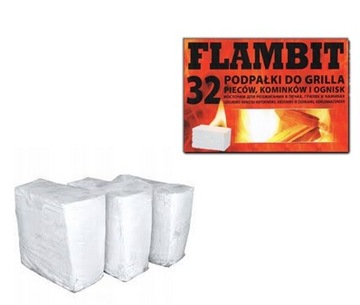 ZESTAW 2X10KG CZYŚCIWO BAWEŁNIANE BIAŁE CIĘTE + PODPAŁKA DO GRILLA FLAMBIT