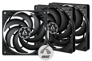 WENTYLATOR ARCTIC P12 SLIM PWM PST CZARNY 120MM