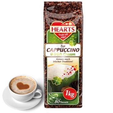 KAWA ROZPUSZCZALNA HEARTS CAPPUCINO IRISH CREAM 1KG